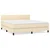 Vidaxl Box spring postelja z vzmetnico krem 160x200 cm blago