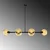 Opviq Luster Benek-15-14474, 103x40x74cm, IP20, Crno-žuti
