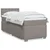 Vidaxl Box spring postelja z vzmetnico taupe 100x200 cm blago