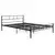 ModernHome Krevet sa metalnim ramom sa podnicom, 140x200cm, Crni