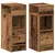 vidaXL Nočne omarice s predalom 2 kosa starinski les 25x31x66 cm