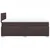 Vidaxl Box spring postelja z vzmetnico temno rjav 120x200 cm blago