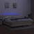 Vidaxl Box spring postelja z vzmetnico LED krem 180x200 cm blago
