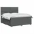 vidaXL Postelja boxspring z vzmetnico Temno siva 180 x 200 cm Blago