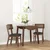 Vidaxl Jedilni stoli z blazinami 2 kosa Brown Solid Wood Rubber
