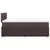 Vidaxl Box spring postelja z vzmetnico temno rjav 120x200 cm blago