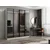 Hanah Home ormar sa reflektujućim staklom Nisa 20658, 180 cm, peščar