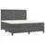 Greatstore Box spring postelja z vzmetnico temno siva 180x200 cm žamet