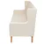 2-dijelni set sofa od tkanine krem bijeli