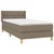 Vidaxl Box spring postelja z vzmetnico taupe 90x190 cm blago