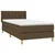 vidaXL Box spring postelja z vzmetnico temno rjava 90x200 cm blago