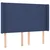 Vidaxl vidaXL Vzglavje postelje z LED modro 147x16x118/128 cm blago