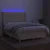 Krevet box spring s madracem LED krem 140x200 cm od tkanine