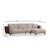 Atelier del Sofa Ugaona garnitura Aren 145x43x206cm Bež-Cimet