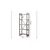 Hanah Home polica za knjige Moner, 60 cm, atlantski bor / crna