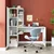 Hanah Home 2129 radni sto s policom 143,2 × 143,2 × 50 cm, bela