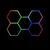 Hexagon LED tube 5 heads RGB 12V 410mm 24pcs