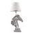 OPVIQ Stona lampa Horse White Silver