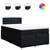 Vidaxl Box spring postelja z vzmetnico črn 120x200 cm blago