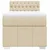Vidaxl Box spring postelja z vzmetnico krem 100x200 cm blago