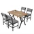 HANAH HOME Set Trpezarijski sto i 4 stolice Dubai Grey Walnut