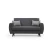 Atelier del Sofa Dvosed na razvlačenje Alkon 158x86x77cm Tamnosivi