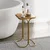Hanah Home Klub sto Shb-001-C, 30x52x30 cm, Zlatne boje