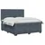 vidaXL Postelja boxspring z vzmetnico Temno siva 180 x 200 cm Žamet