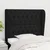 Vidaxl Vzglavje z ušesi črno 103x23x118/128 cm blago