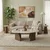 HANAH HOME Sto za dnevnu sobu Rock Travertine Walnut