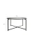 Hanah Home Klub sto Sun S403 83x40x83cm Mat crni