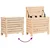 Vrtni tabure 62 x 31,5 x 52 cm od masivne borovine