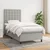 Vidaxl Box spring postelja z vzmetnico svetlo siva 90x190 cm blago