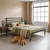 ModernHome metalni krevet 190 × 200 cm sa podnicom i uzglavljem, crni