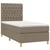 Vidaxl Box spring postelja z vzmetnico LED taupe 90x190 cm blago