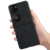 Maska Leather za Huawei P50 pocket crna