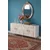 Hanah Home komoda Ilay 180, 180 cm, bela / travertin / srebrna