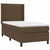 Vidaxl Box spring postelja z vzmetnico temno rjava 100x200 cm blago