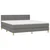 Vidaxl Box spring postelja z vzmetnico LED temno siva 160x200 cm blago