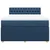Vidaxl Box spring postelja z vzmetnico modra 140x200 cm blago