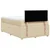 Vidaxl Box spring postelja z vzmetnico krem 120x200 cm blago