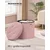 Songmics Okrogel shranjevalni tabure 46x45 cm roza