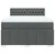 vidaXL Box spring postelja z vzmetnico temno siva 160x200 cm blago