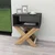 Hanah Home pomoćni sto X Legs, 43 cm, antracit / atlantski bor