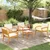 Bistro set s jastukom 5 pcs Smeđa Poliester