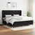 Vidaxl Box spring postelja z vzmetnico črn 200x200 cm blago