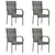 shumee 5-delni set vrtnega pohištva Poly Rattan Grey