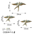 Aberto Design Zidna dekoracija Flying Swallow 1, 3 komada