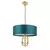 Endon 95220 - Luster na lancu 3xE27/10W/230V prečnik 60 cm plava/mesing