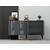 HANAH HOME Komoda Isil Anthracite Silver